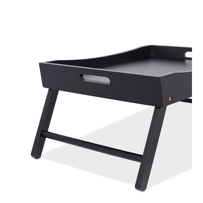 Sofia + Sam BIRDROCK HOME Wood Bed Tray With Folding Legs Wide